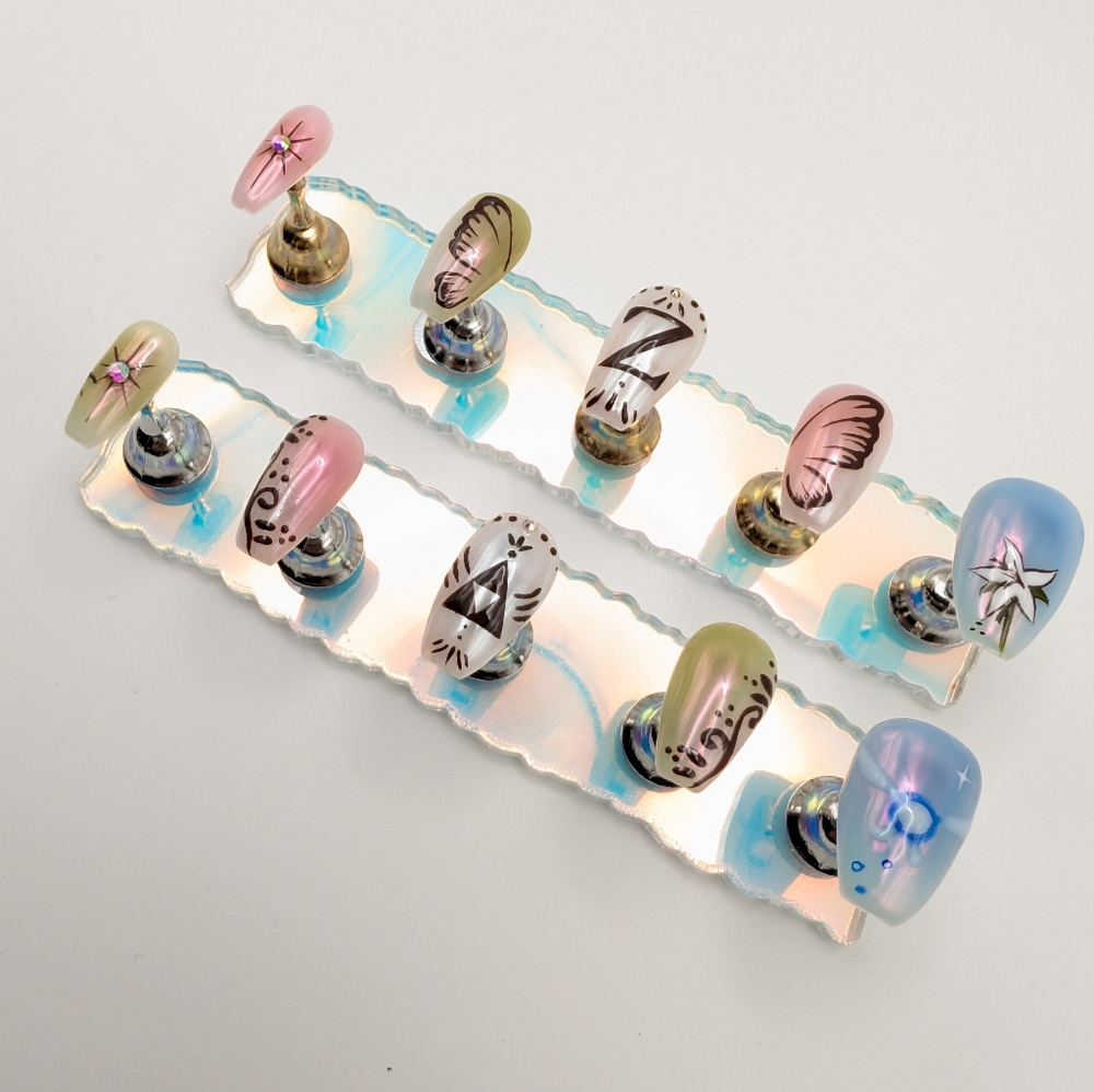 Handcrafted Legend Of Zelda Short Coffin Press-On Nails Handmade